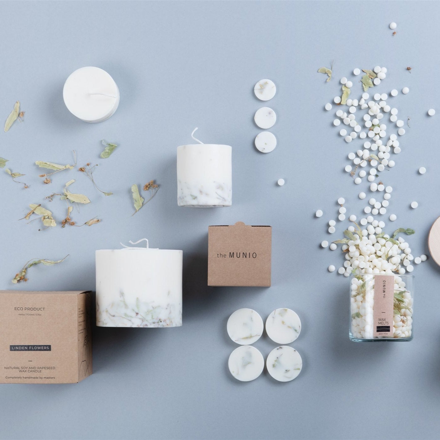 Linden flowers scented wax rounds