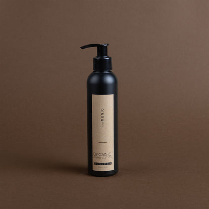 Juniper organic hand lotion in 200ml black bottle