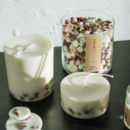 Rose pillar candle