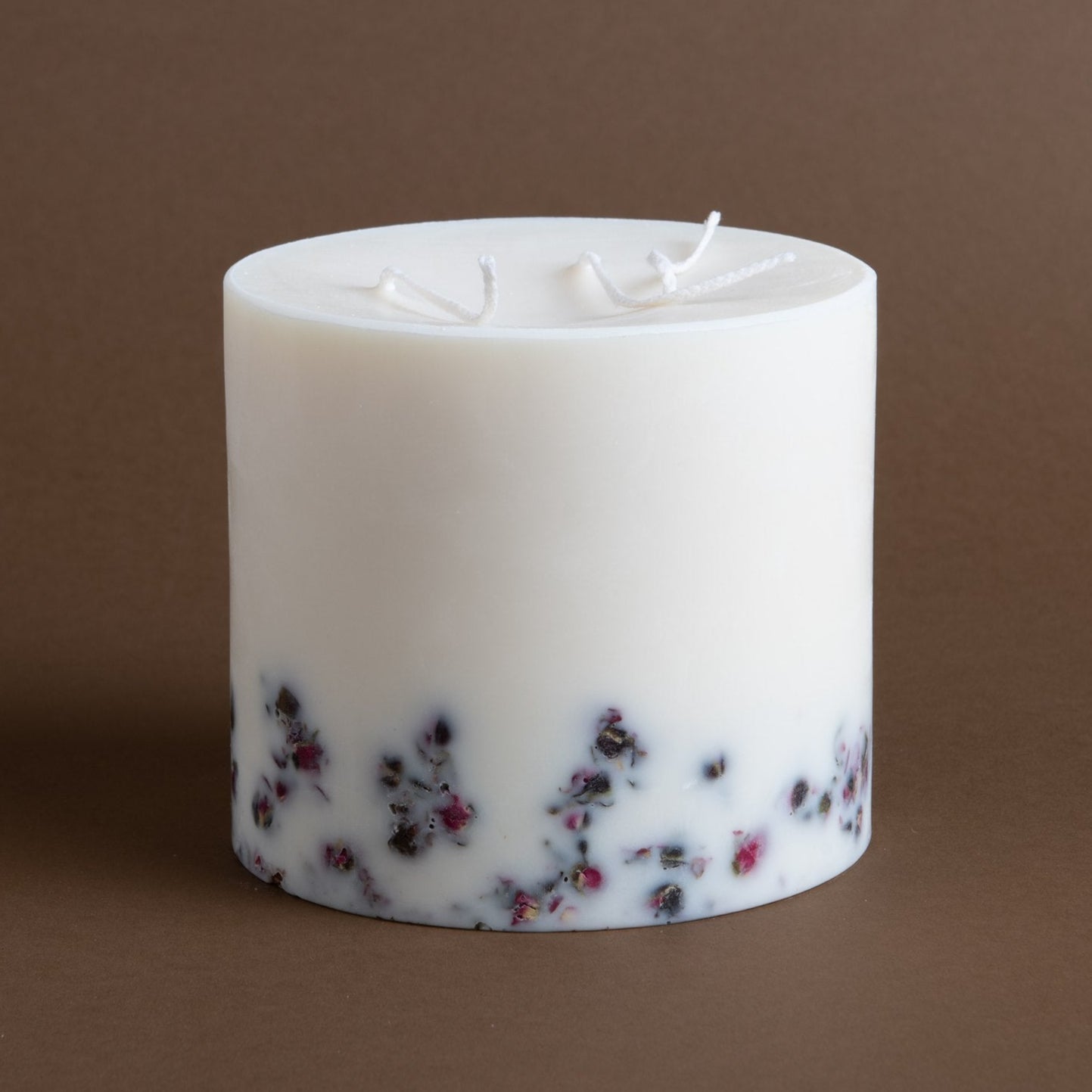 Rose large 3-wick pillar candle
