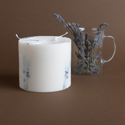 Lavender large 3-wick pillar candle
