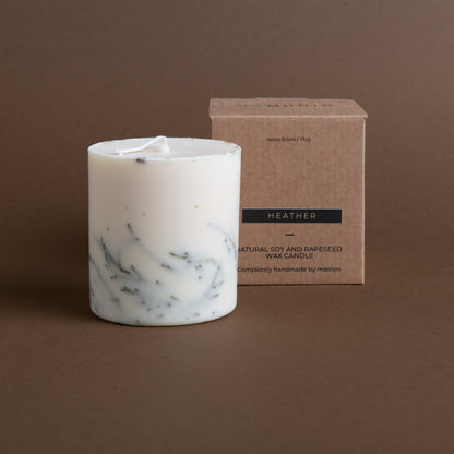 Heather pillar candle