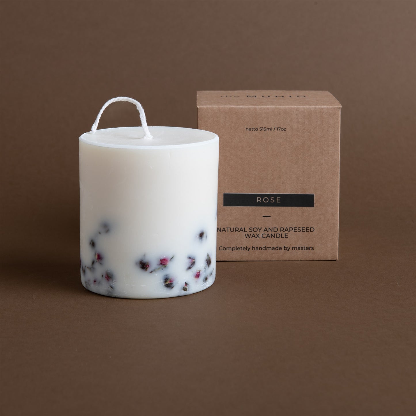 Rose pillar candle