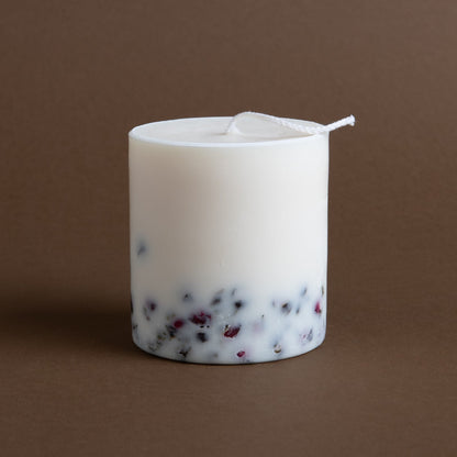 Rose pillar candle