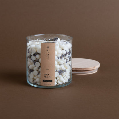 Lavender wax melts in glass votive