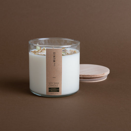 Linden flowers candle in glass votive