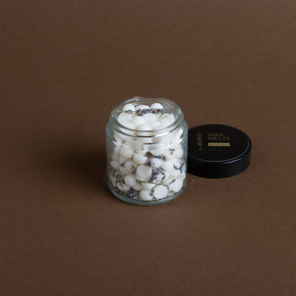 Lavender mini wax melts in glass votive