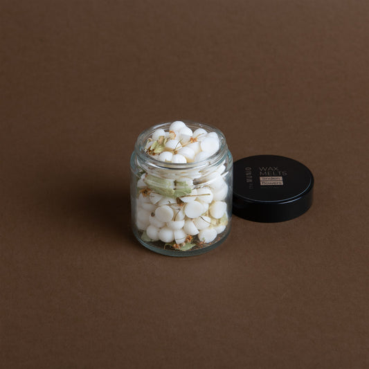 Linden flowers mini wax melts in glass votive