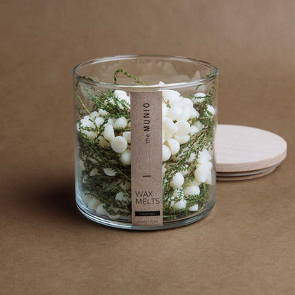 Heather wax melts in glass votive