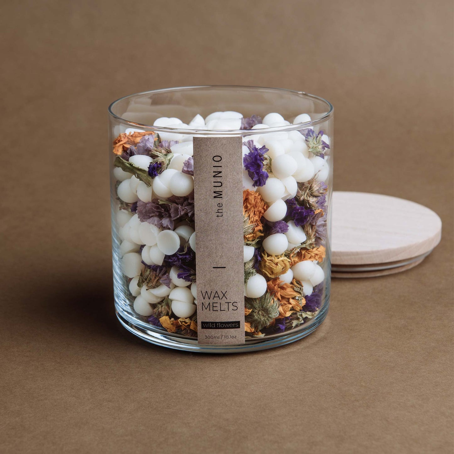Wild flowers wax melts in glass votive