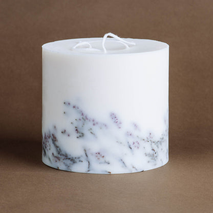 Heather large 3-wick pillar candle