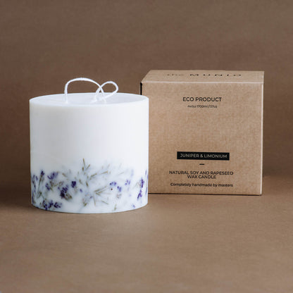 Juniper & limonium large 3-wick pillar candle