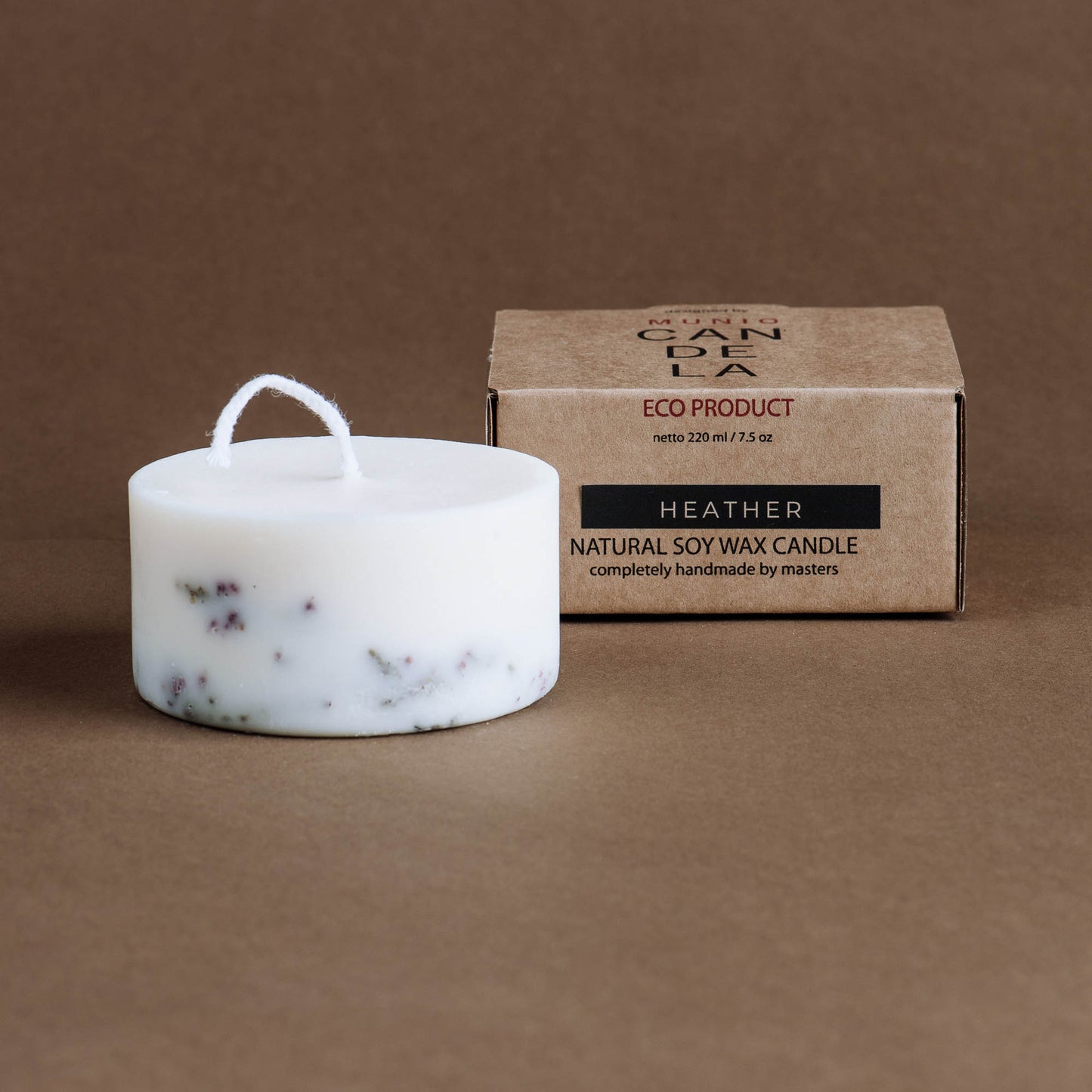 Heather mini pillar candle