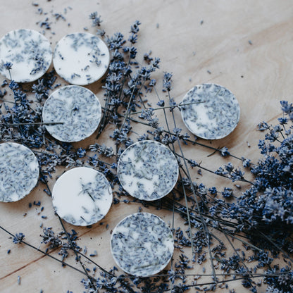 Lavender scented wax rounds