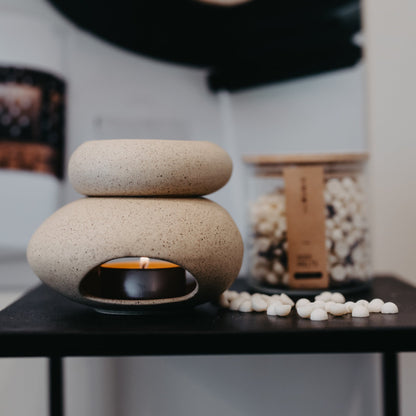 Beige ceramic wax warmer
