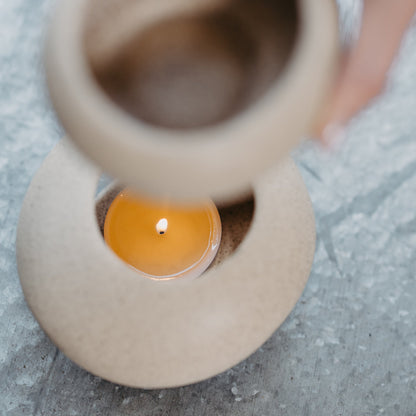 Beige ceramic wax warmer