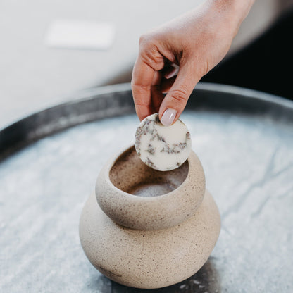 Beige ceramic wax warmer