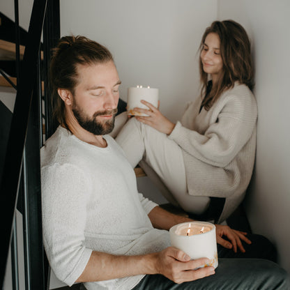 Wild flowers large 3-wick pillar candle