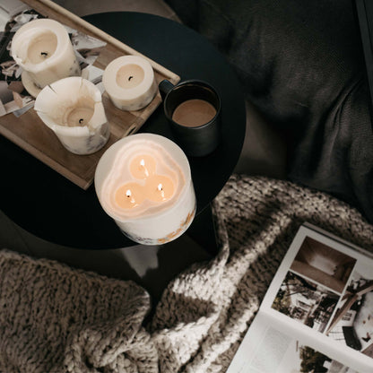 Wild flowers large 3-wick pillar candle