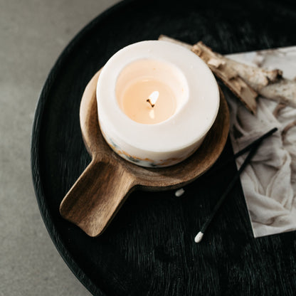 Wild flowers mini pillar candle