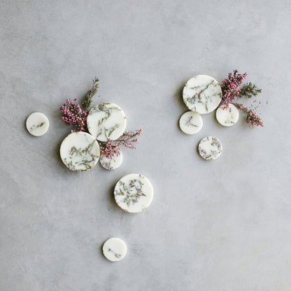 Heather scented wax rounds