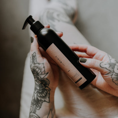 Juniper organic hand lotion in 200ml black bottle